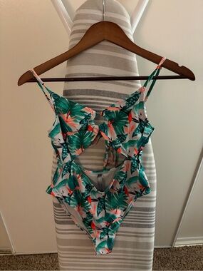 Tropical Leaf One-Piece Swimsuit - Green